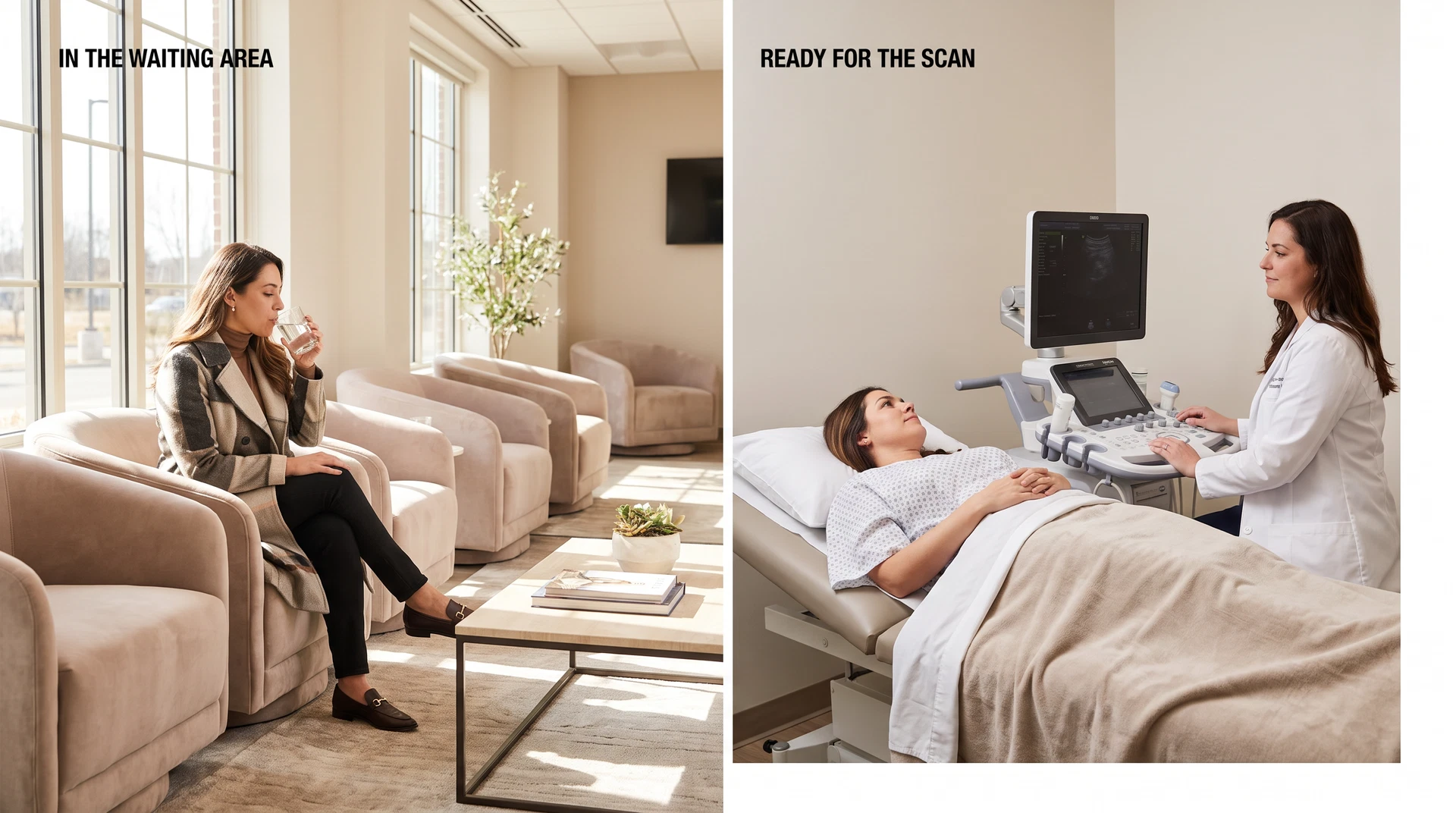 Preparing for an ultrasound scan at Victoria Medical London